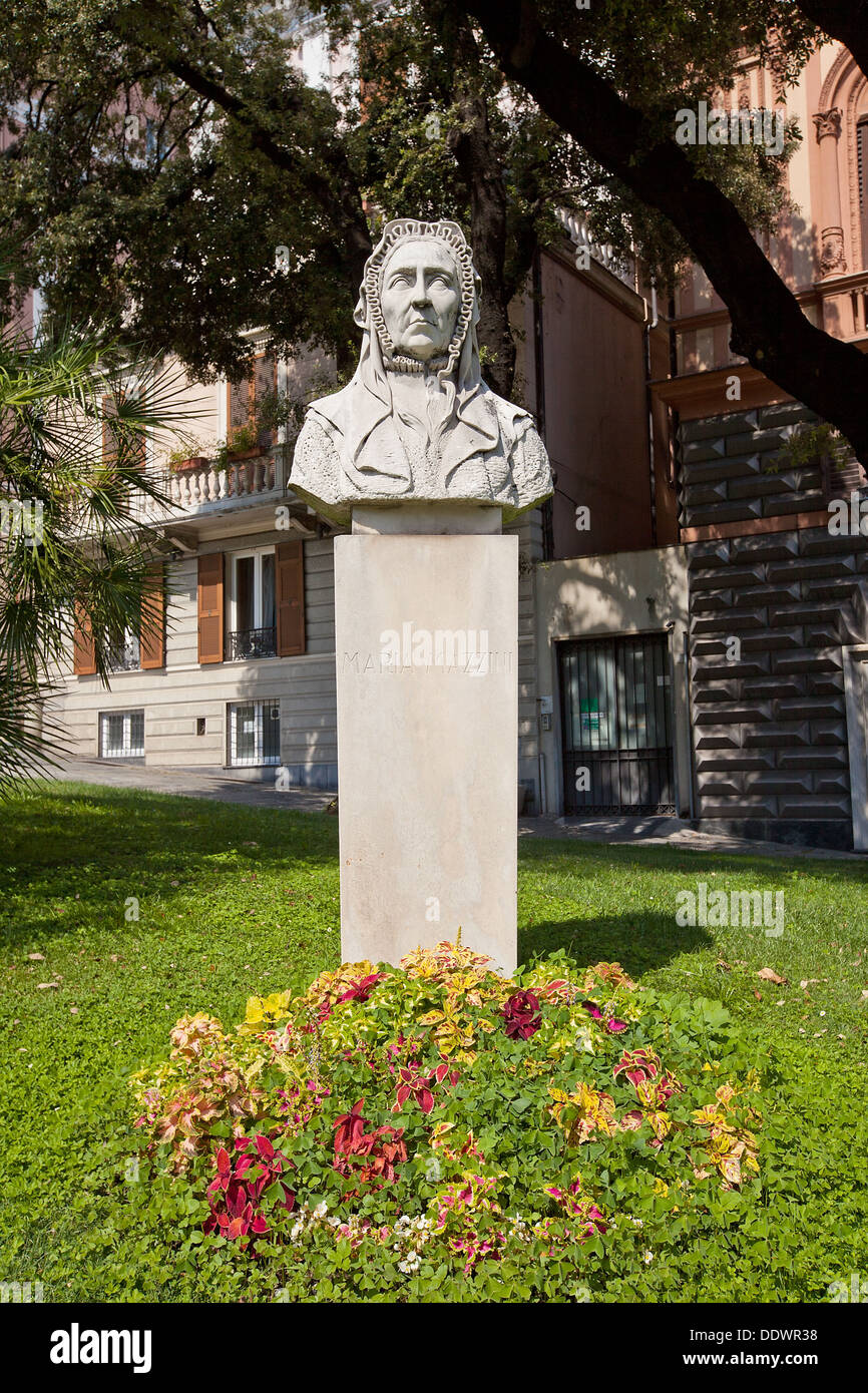 Bust of Maria Drago (Mazzini), mother of Giuseppe Mazzini Stock Photo