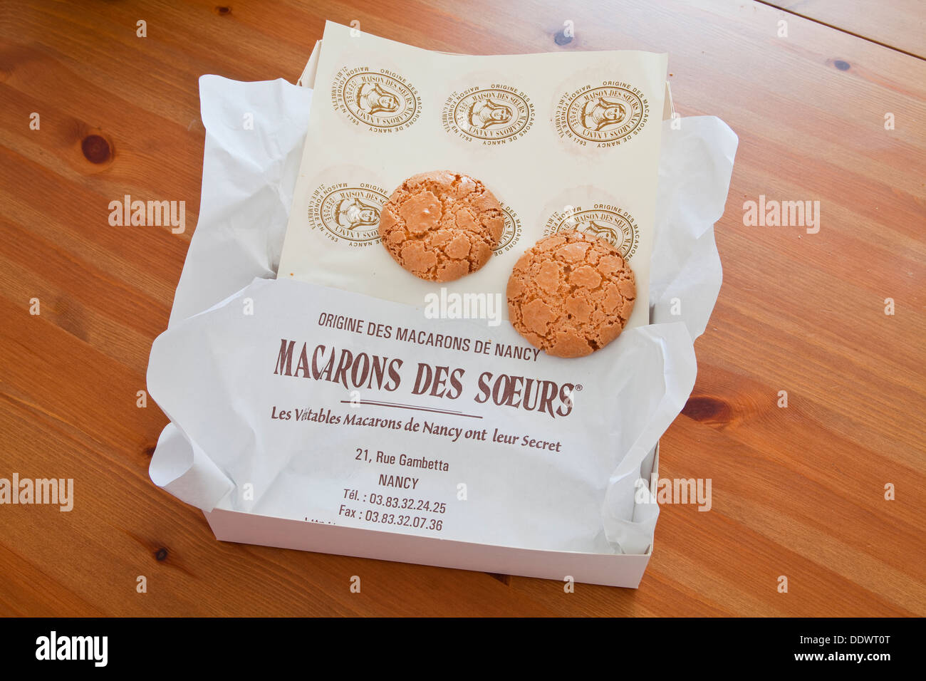 Macarons des Soeurs of Nancy. Stock Photo