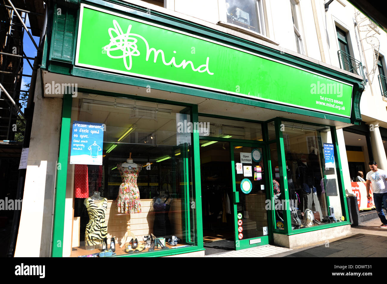 Mind mental health charity shop in St James's Street area of Brighton Stock Photo