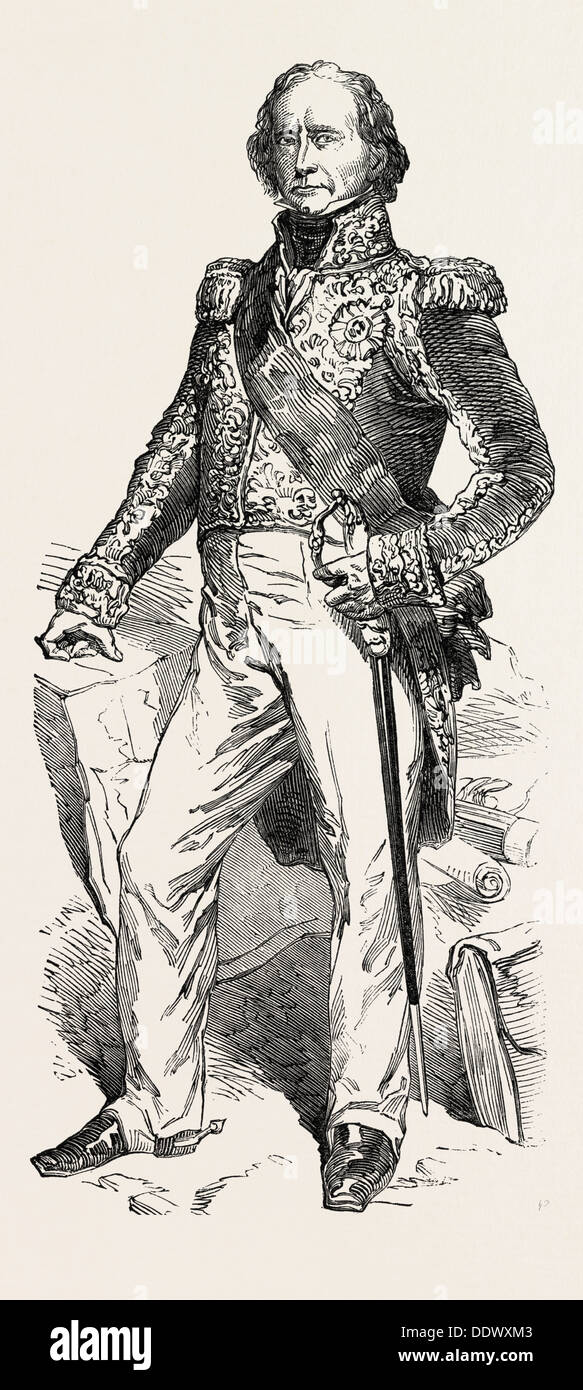 THE LATE MARSHAL SOULT. FROM THE PORTRAIT BY ROUILLARD IN THE GALLERY OF VERSAILLES Stock Photo