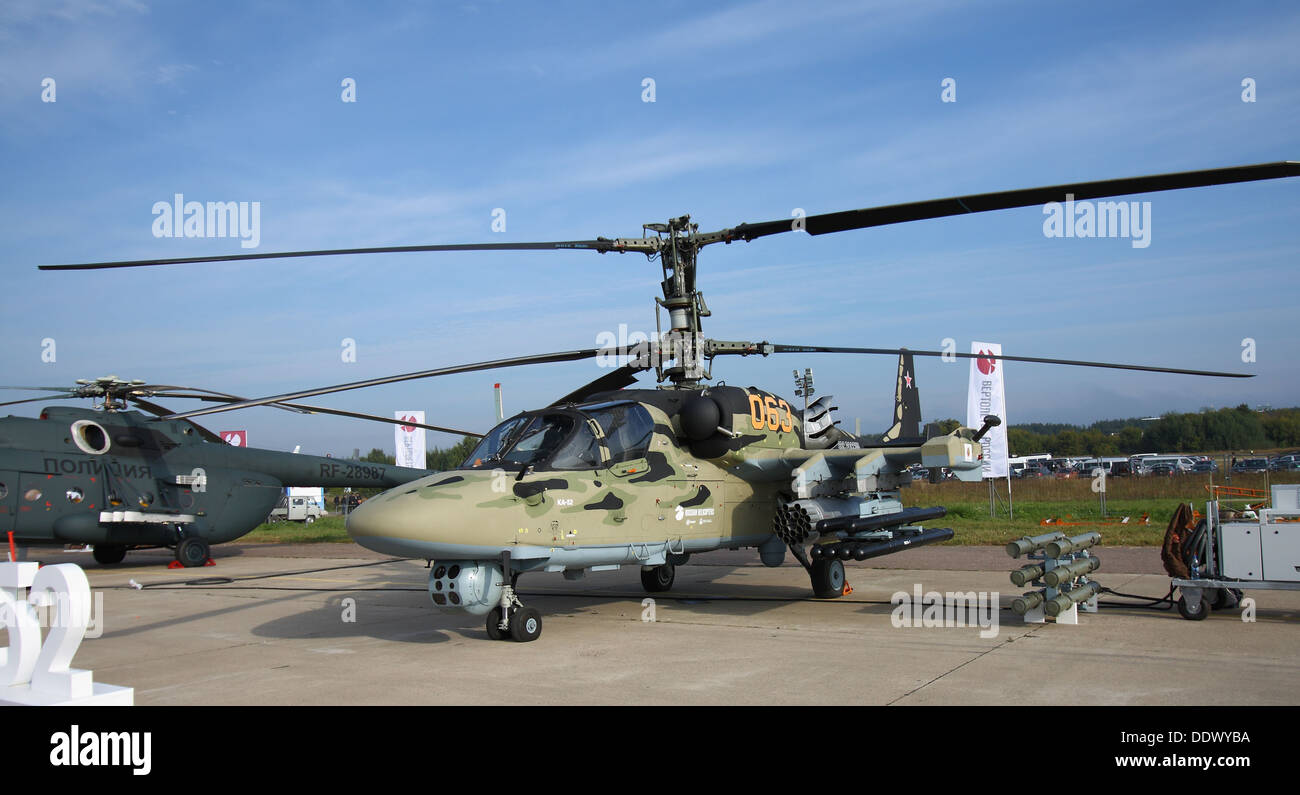 Kamov Ka-52   helicopter Stock Photo
