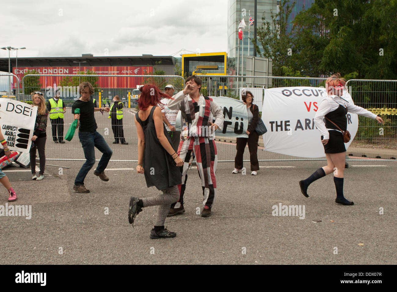 Protesters at the excel centre hi-res stock photography and images - Alamy