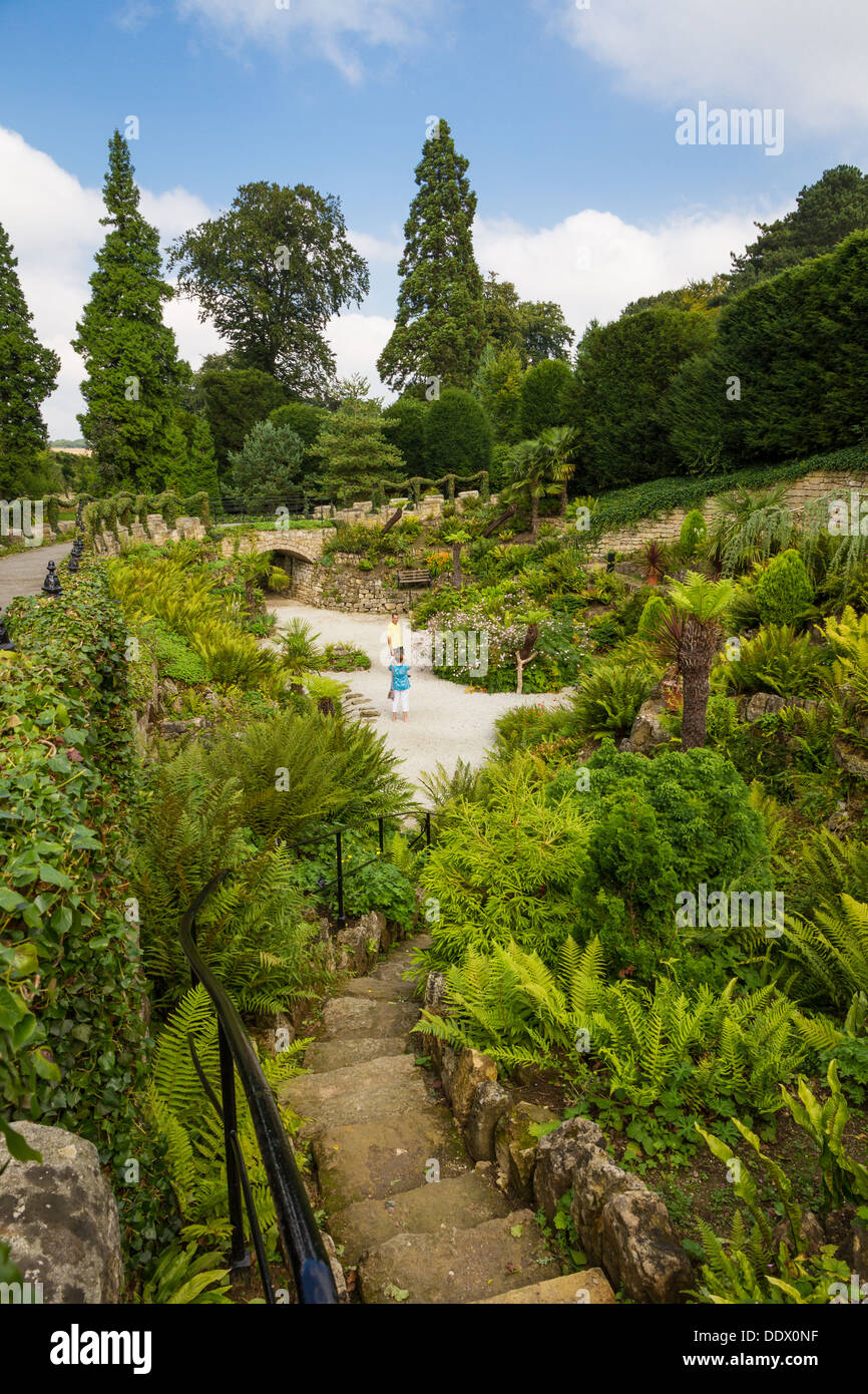 The Fern Dell in Brodsworth Hall Gardens in Doncaster, South Yorkshire