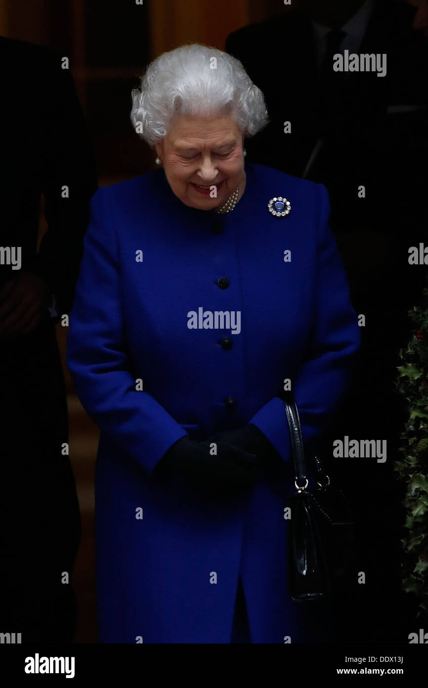 Britain's Queen Elizabeth II leaves No. 10 Downing Street in London, Britain, 18 December 2012. Stock Photo