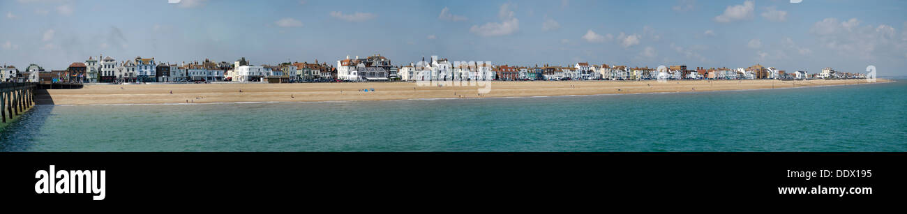 deal seafront from pier east along coast Stock Photo