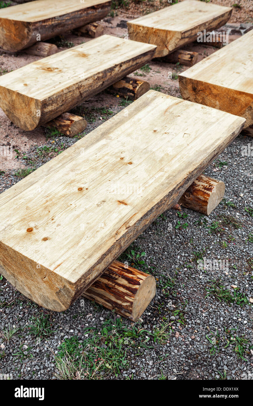 Log chairs and benches new arrivals
