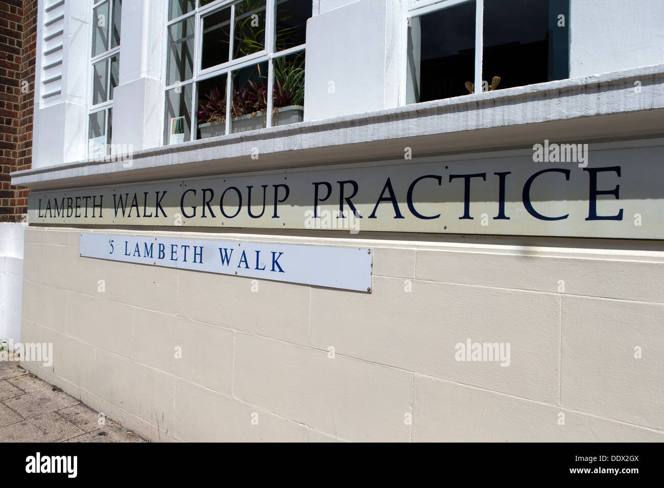 Lambeth Walk Group Practice sign, Lambeth, London, UK Stock Photo Alamy