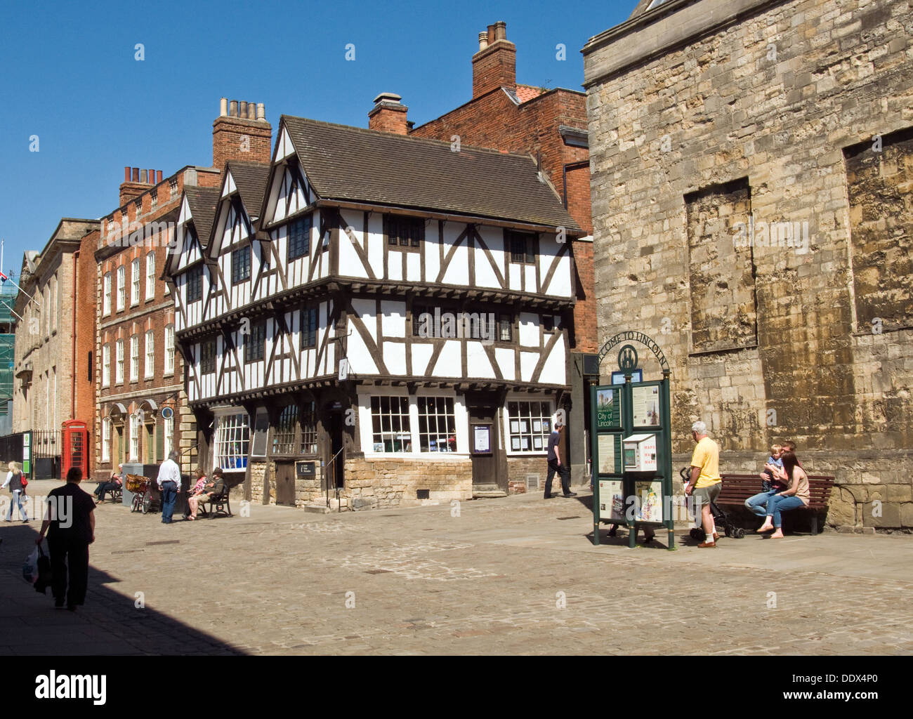 city of Lincoln the old Historic city in England Ray Boswell Stock Photo