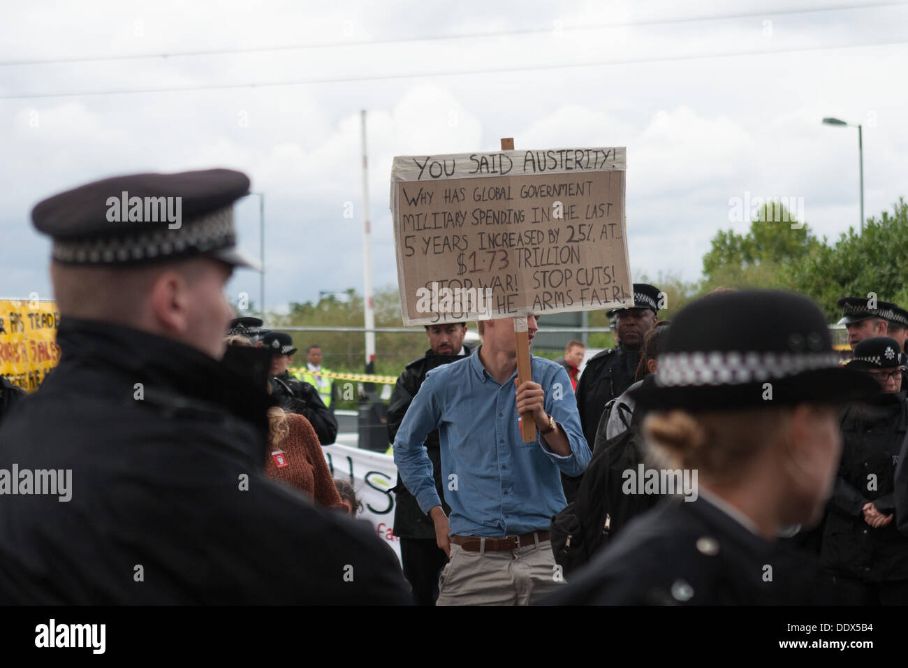 London UK. 8th Sep, 2013. Protest against the Defence Security and ...