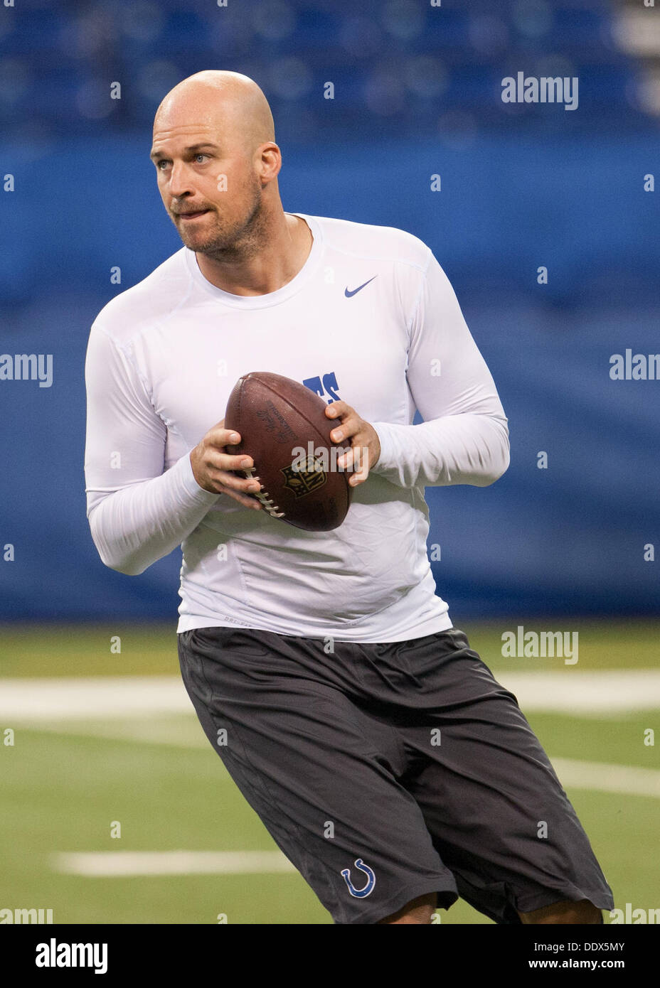 Matt Hasselbeck, Seattle Seahawks quarterback warms up at Super Bowl XL  featuring the Seattle Seahawks and the Pittsburgh Steelers at Ford Field in  Detroit, Mi., on February 5, 2006. (UPI Photo/Brian Kersey