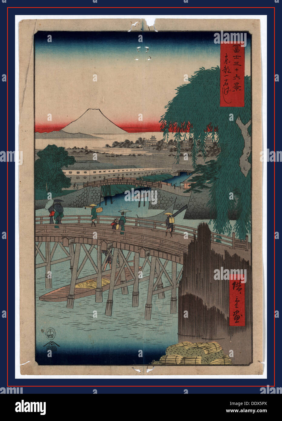 Toto Ikkokubashi Ikkoku Bridge In The Eastern Capital 1858 1 Stock Photo Alamy