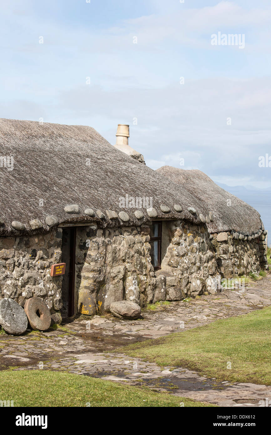 Thatched croft on Isle of Skye in Scotland Stock Photo