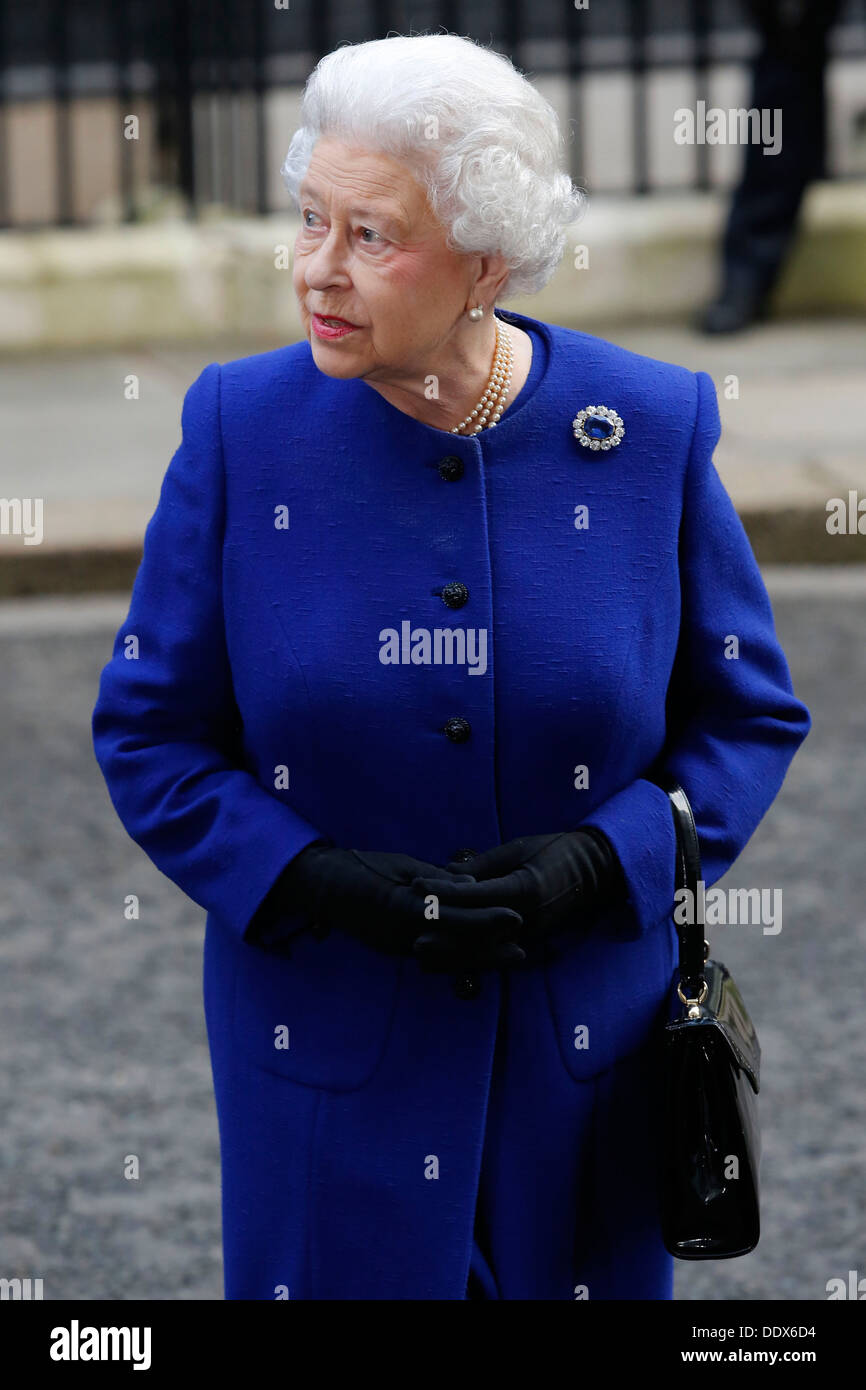 Britain's Queen Elizabeth II leaves No. 10 Downing Street in London, Britain, 18 December 2012. Stock Photo