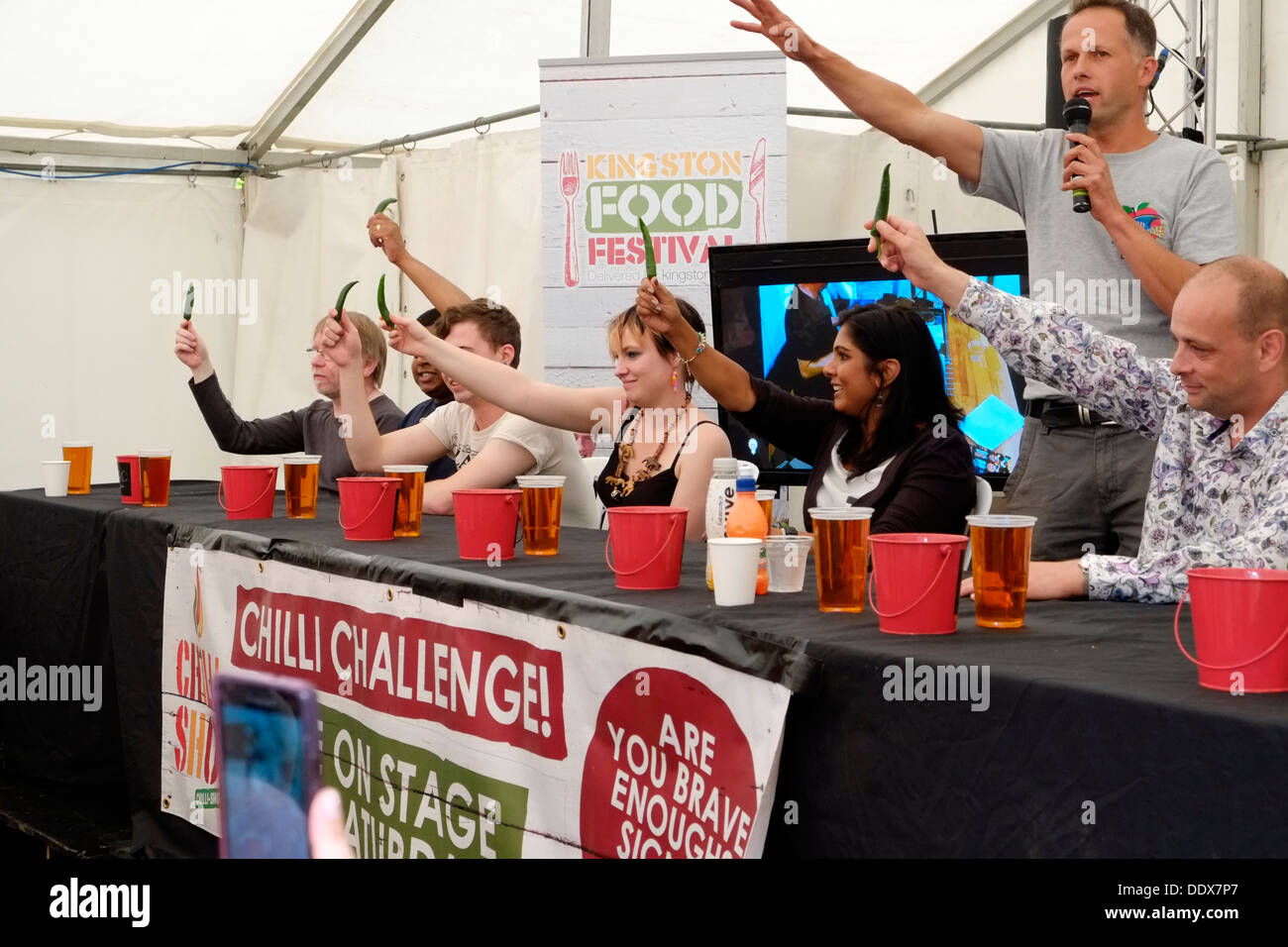 As part of Kingston Food Festival, contestants line up to take part in