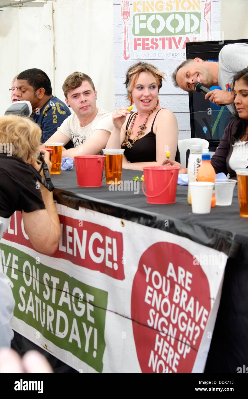 As part of Kingston Food Festival, contestants line up to take part in