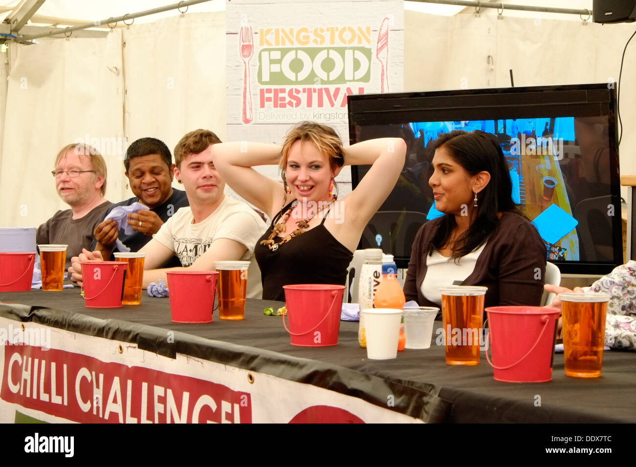As part of Kingston Food Festival, contestants line up to take part in
