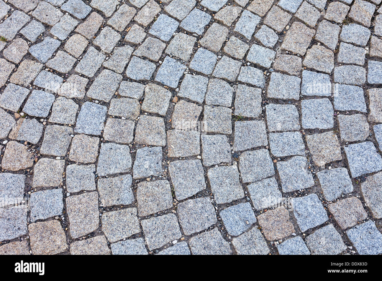 Pavement of granite in Budapest town, capital of Hungary Stock Photo
