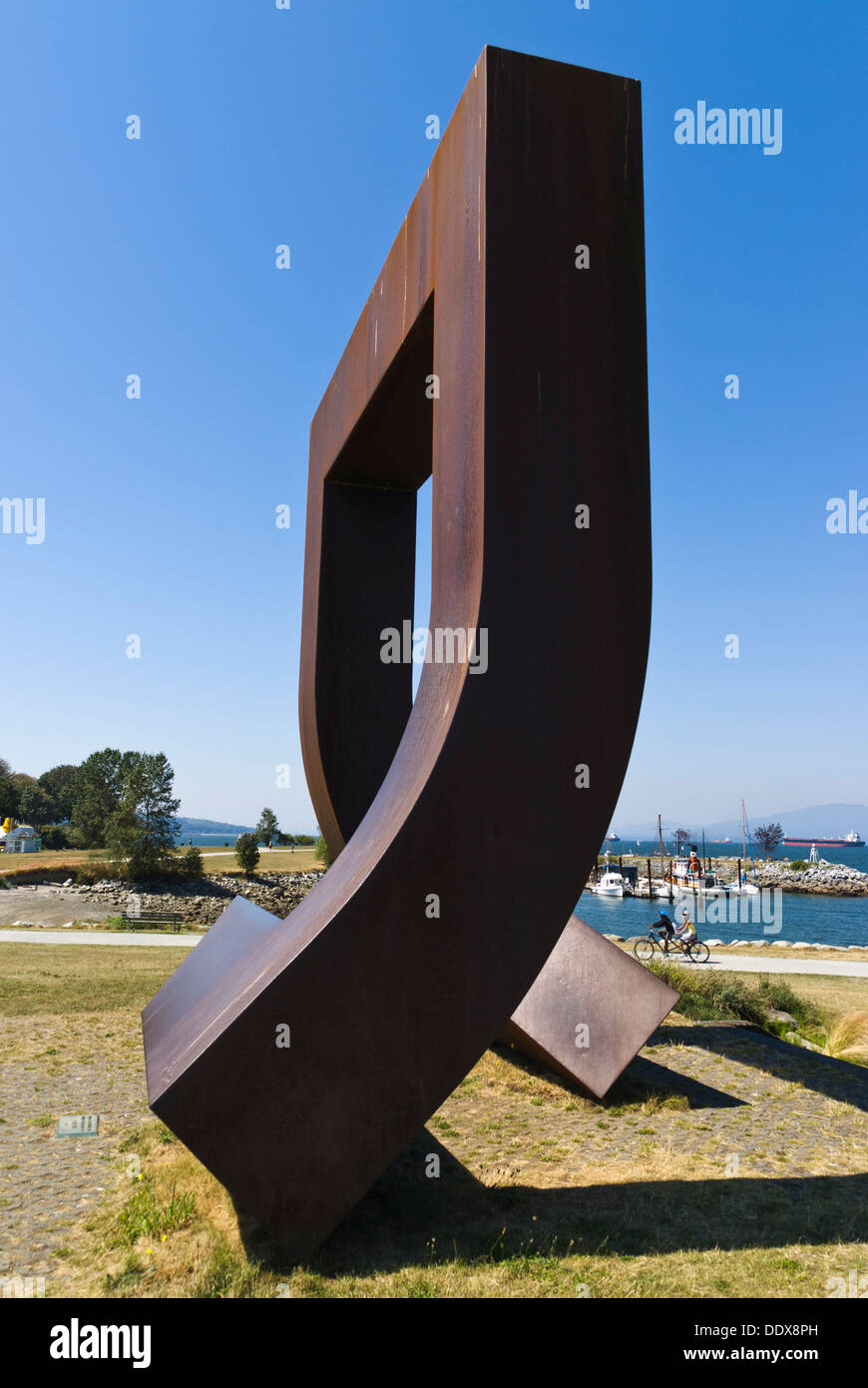 'Gate to the Northwest Passage', 1980 sculpture by Alan Chung Hung. Vanier Park, Vancouver, BC, Canada. Stock Photo