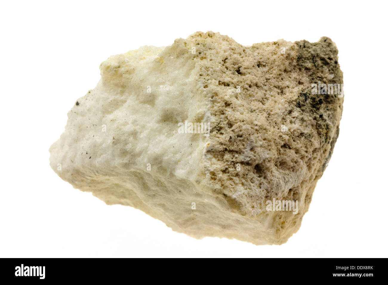 Non-chrystalline calcite mineral rock Stock Photo