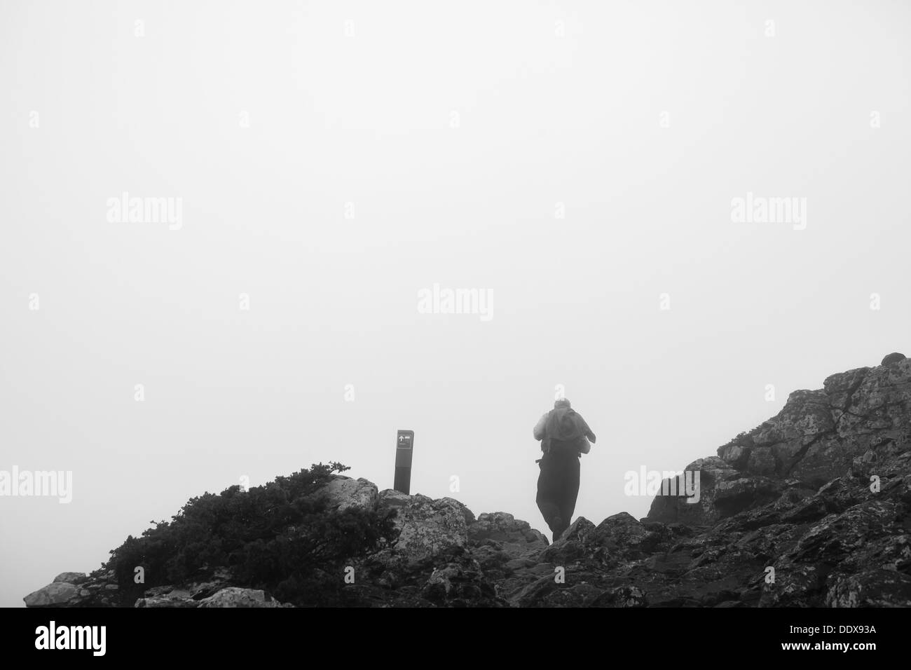 Hike hiking hiker Black and White Stock Photos & Images - Alamy
