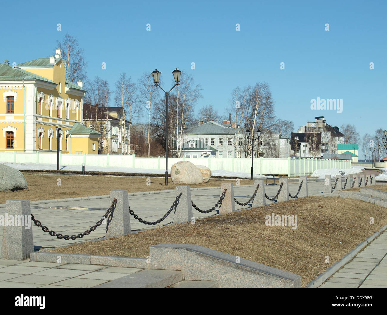 Circuit on quay of Petrozavodsk, Russia Stock Photo