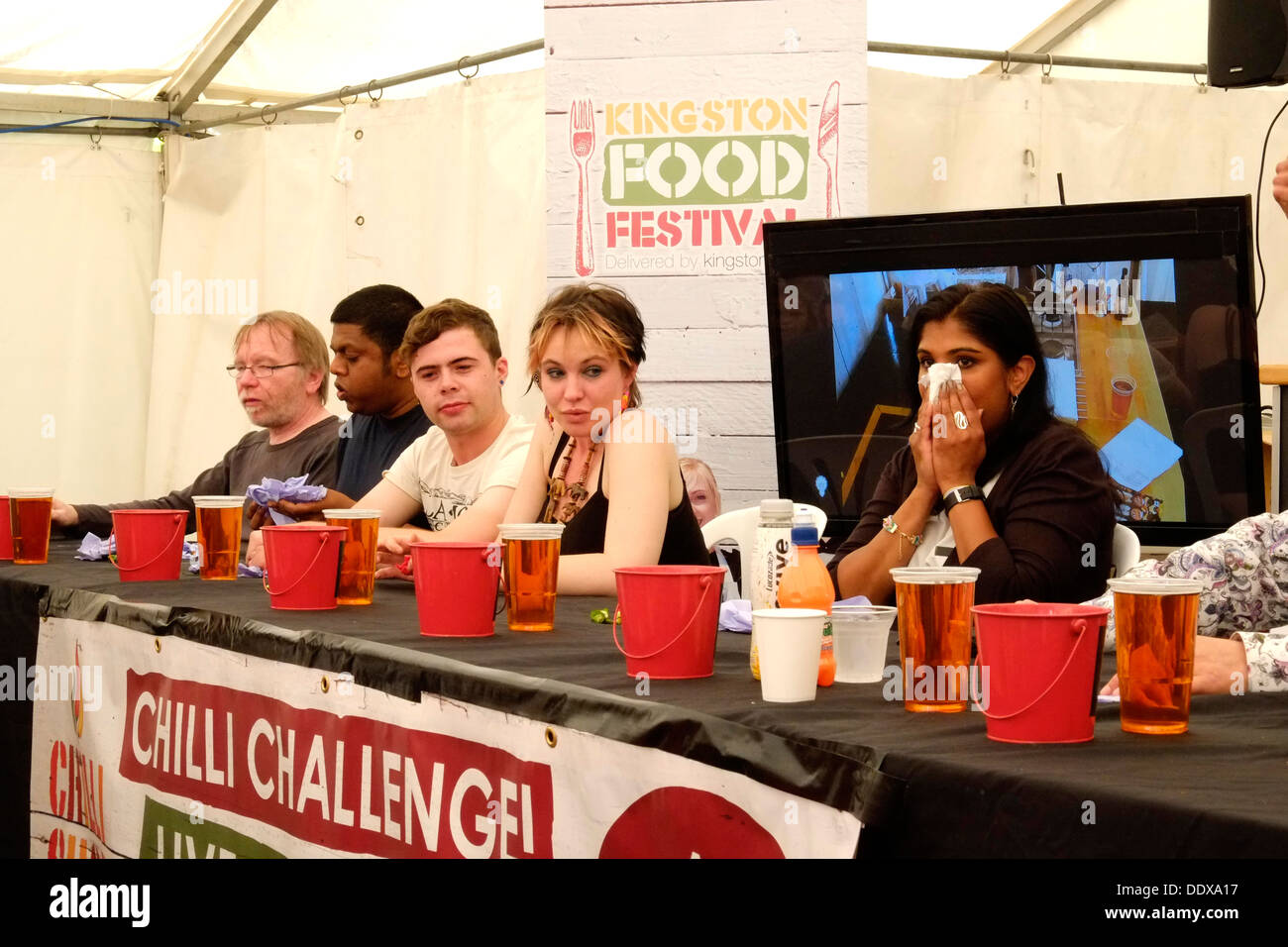 As part of Kingston Food Festival, contestants line up to take part in