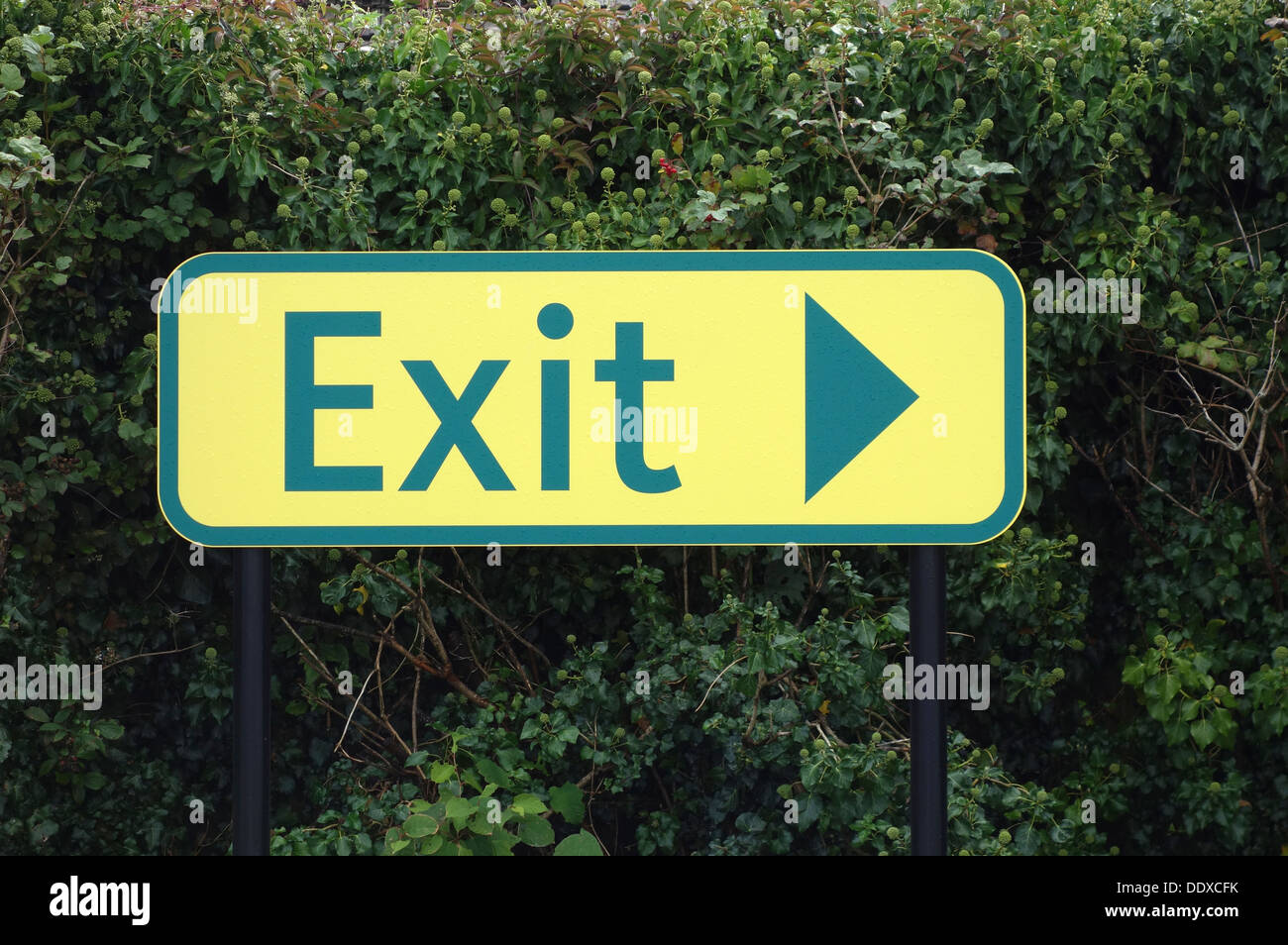 An exit sign Stock Photo