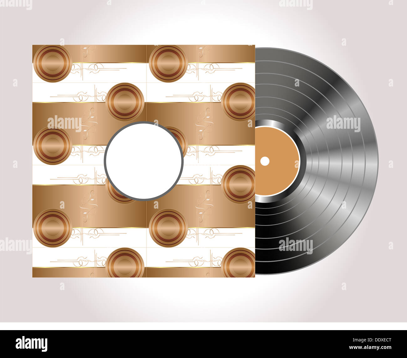 Vintage vinyl disc with cover Stock Photo Alamy