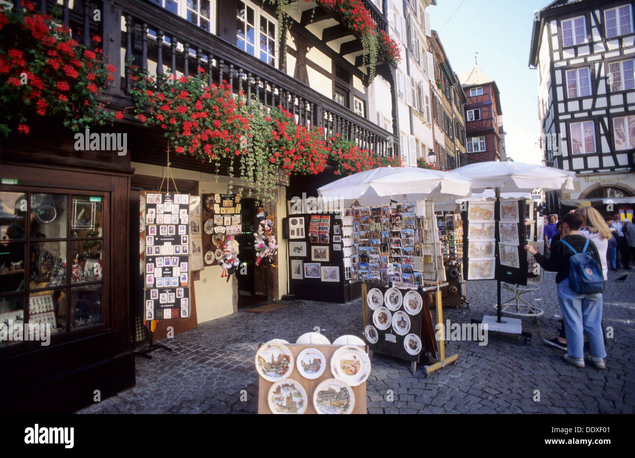 Tourist shops, Strasbourg, France. Stock Photo