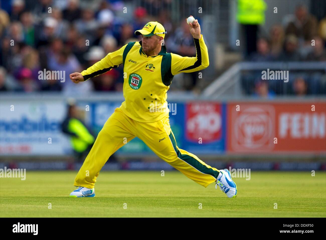 Manchester, UK. 08th Sep, 2013. Aaron Finch during the One Day International between England and Australia from Old Trafford. Credit:  Action Plus Sports/Alamy Live News Stock Photo