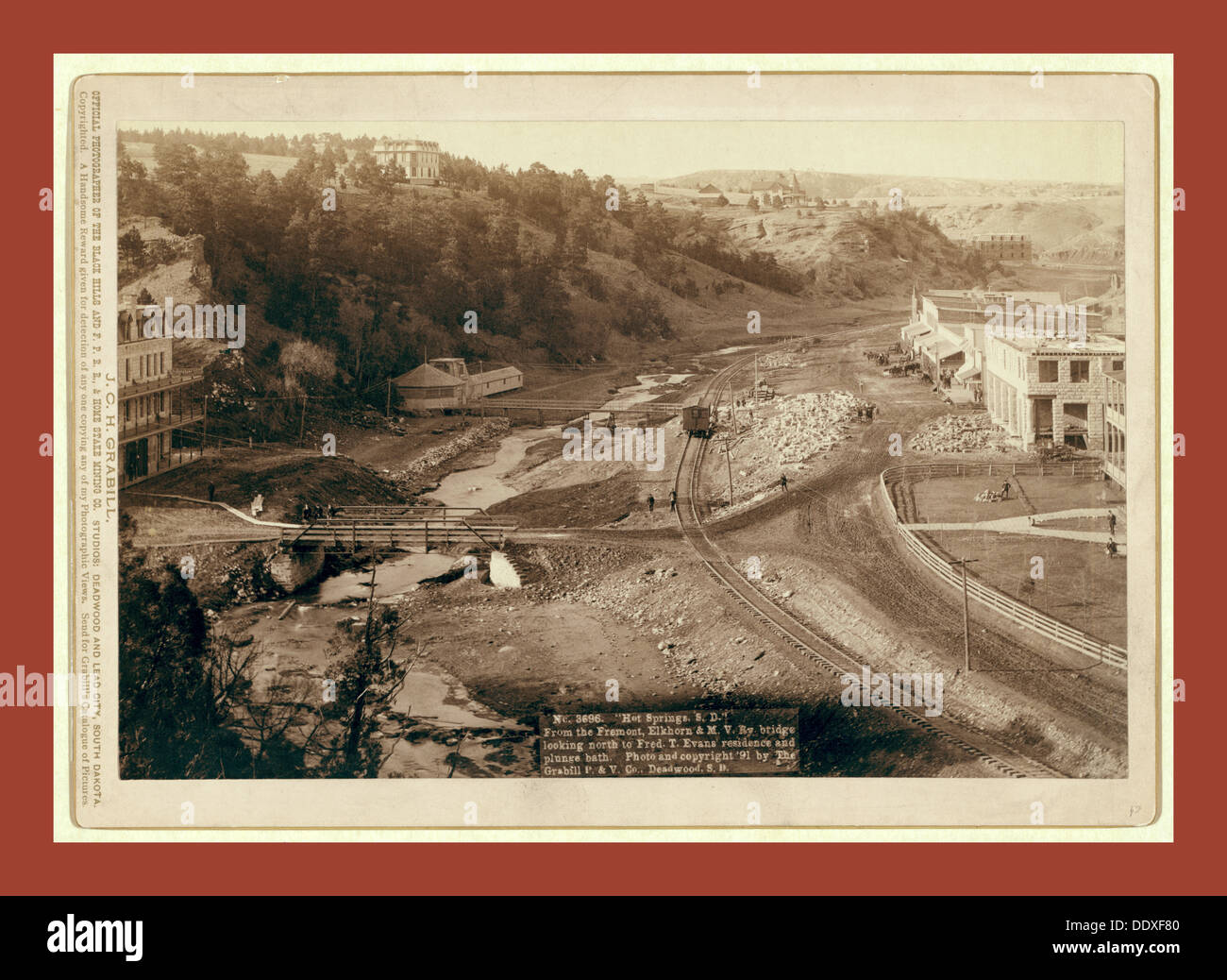 Hot Springs, S.D. From the Fremont, Elkhorn and M.V. Ry. Stock Photo
