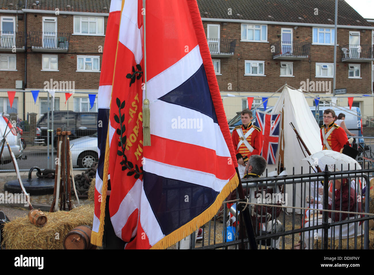 Union jack flag, soilders maritime, maritime festival, Great Yarmouth