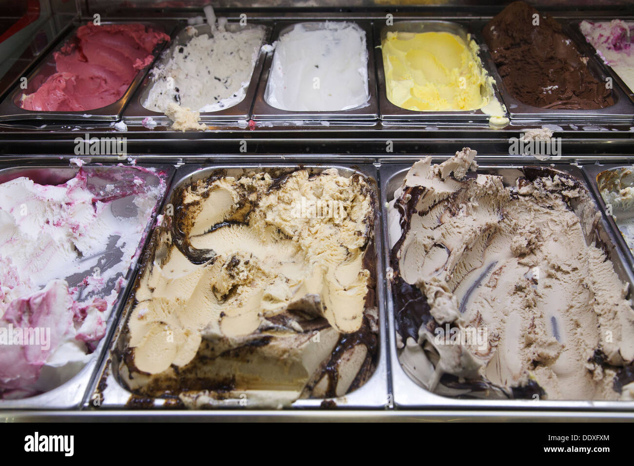 ice cream parlour in Venice, Italy Stock Photo