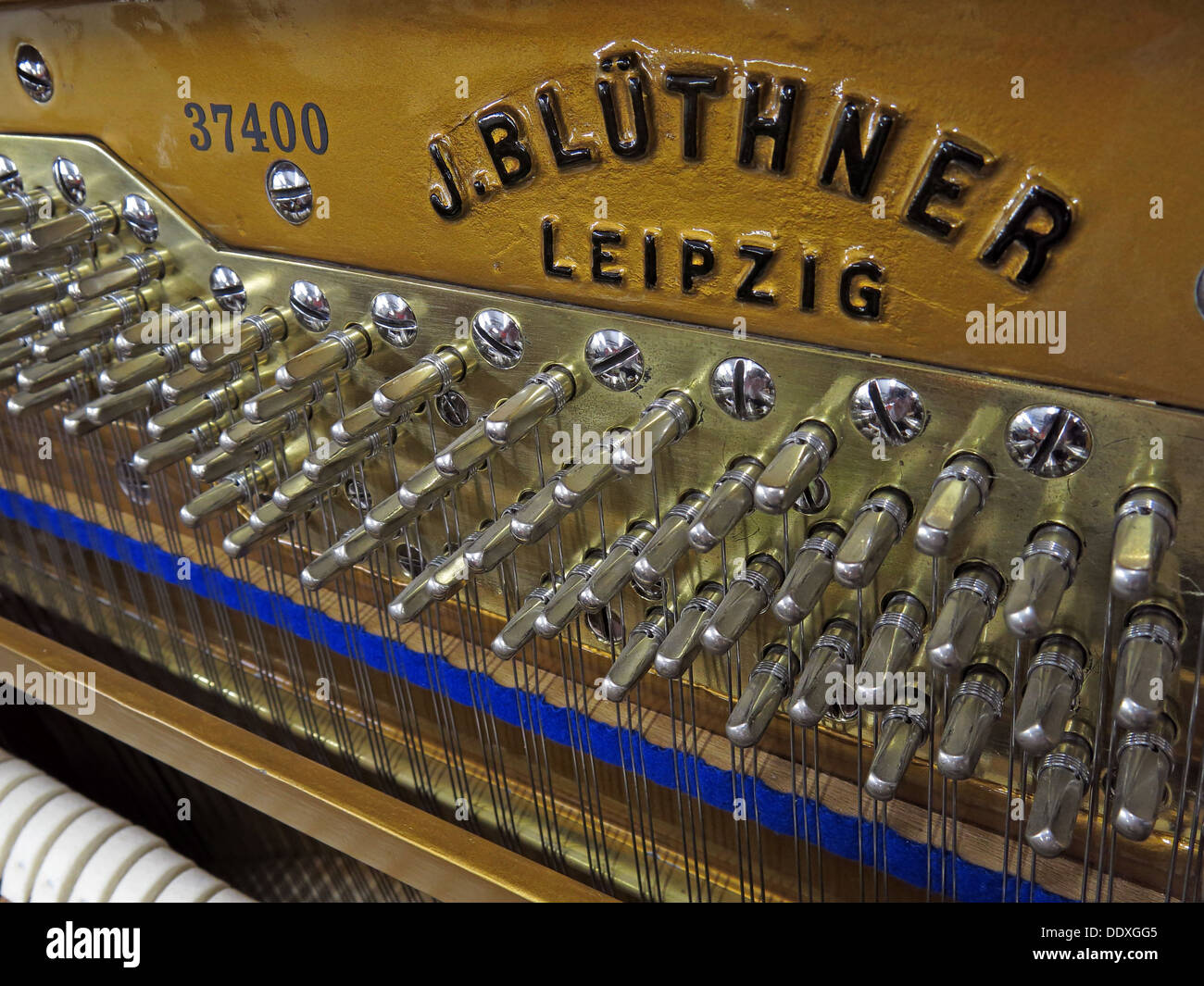 Restored J. Bluthner Leipzig Germany piano 37400 Stock Photo