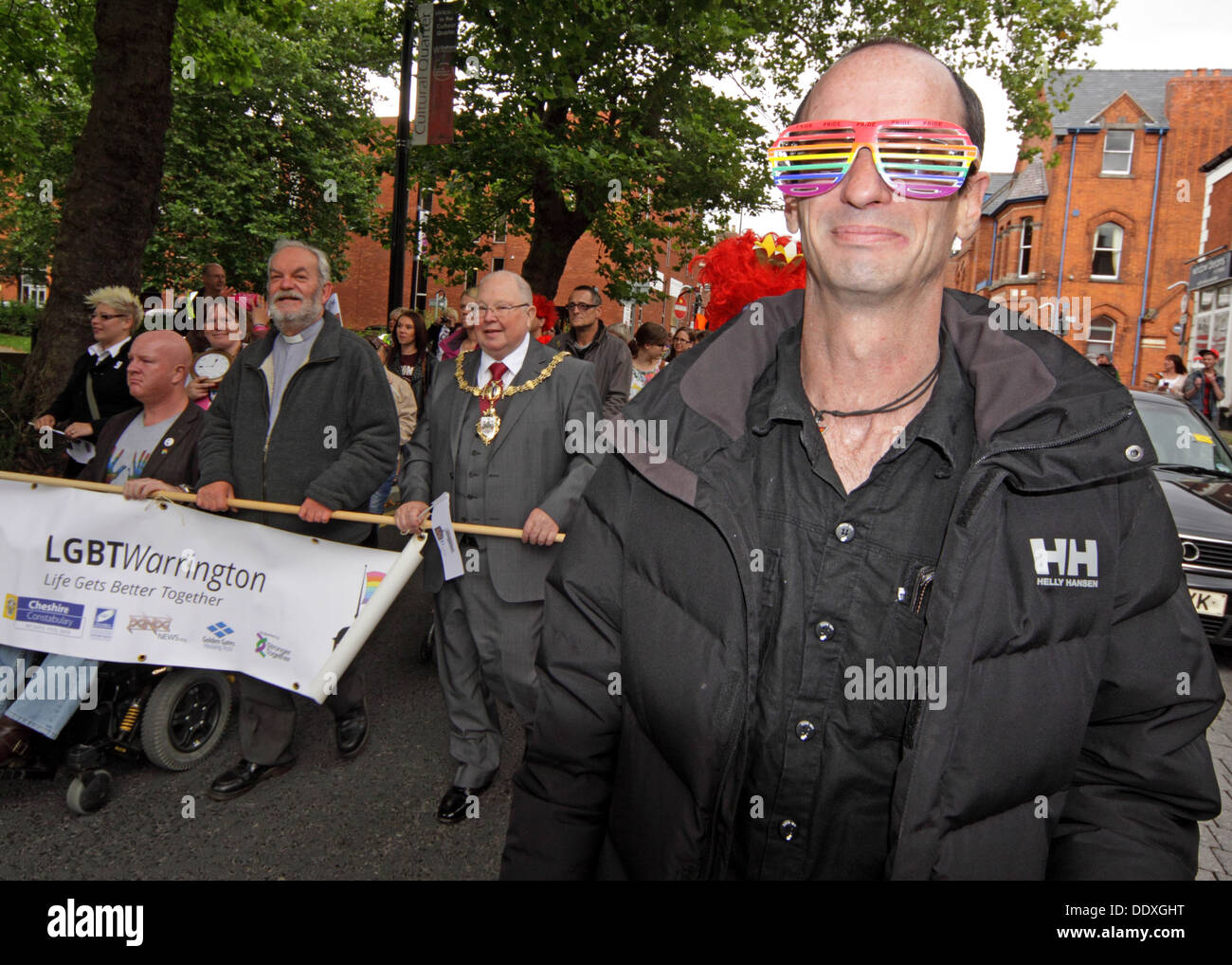 Warrington LGBT Pride event, Bold St , September in Town Centre, Cheshire, England, UK Stock Photo