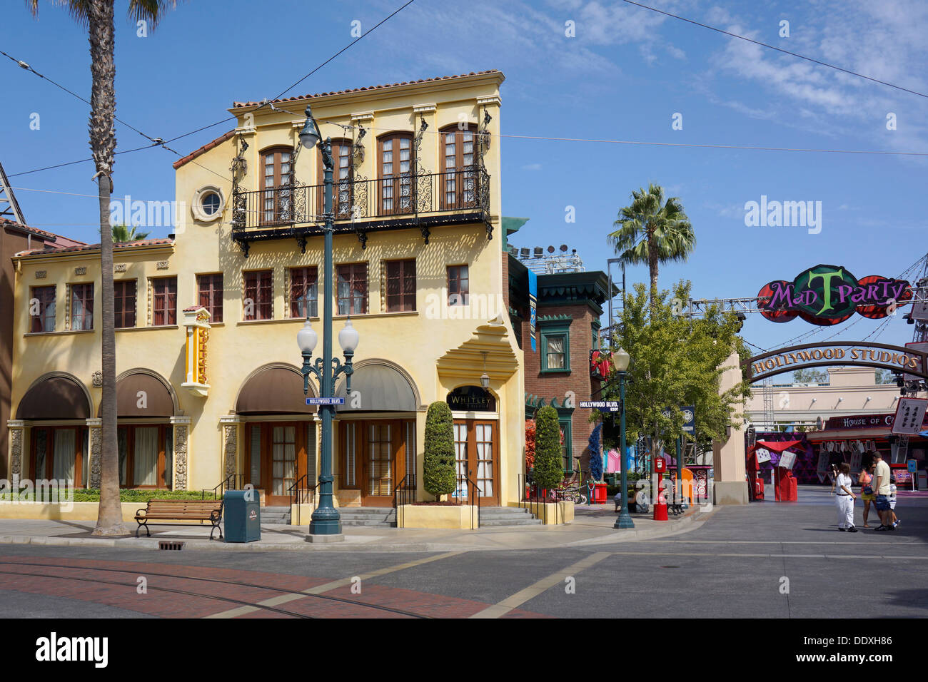 Disneyland Resort, Entrance to Hollywood Studios on Hollywood Blvd, California Adventure Park, Anaheim Stock Photo