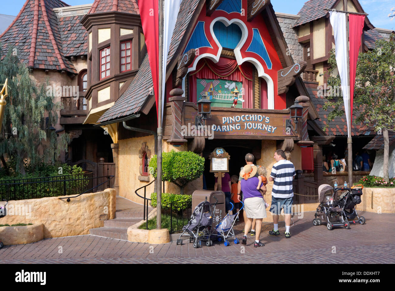 Pinocchio's Daring Journey, Pinocchio Ride, Disneyland, Anaheim, California Stock Photo