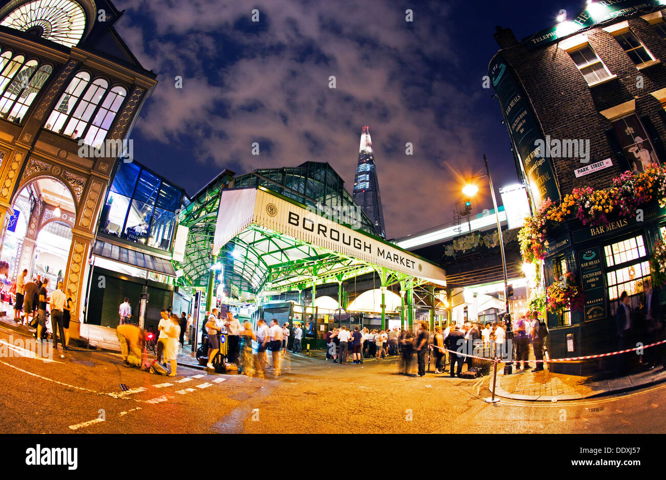 Borough Market Night London UK Stock Photo