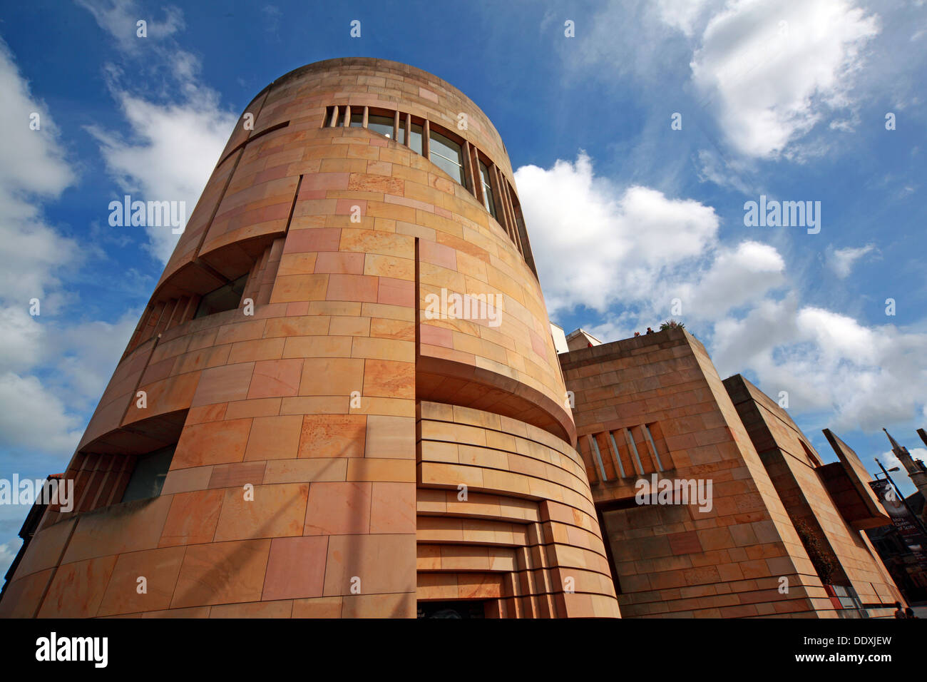 National Museum of Scotland, new exterior architecture, with blue summer sky, Chambers St, Edinburgh city old town, Scotland,UK, EH1 1JF Stock Photo