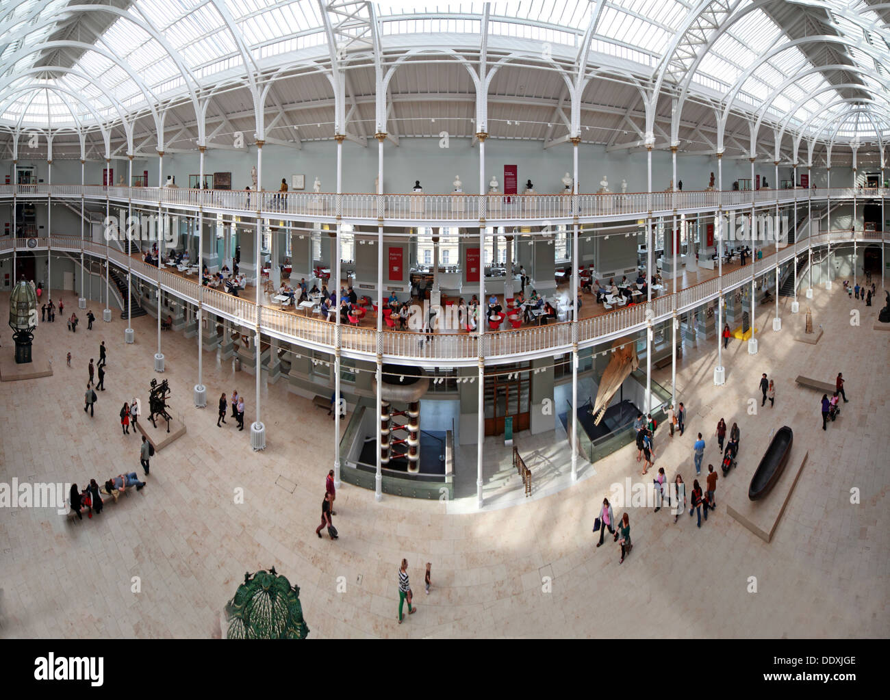 Wide shot of the National Museum of Scotland interior, Chambers St Edinburgh city, Scotland UK EH1 1JF Stock Photo