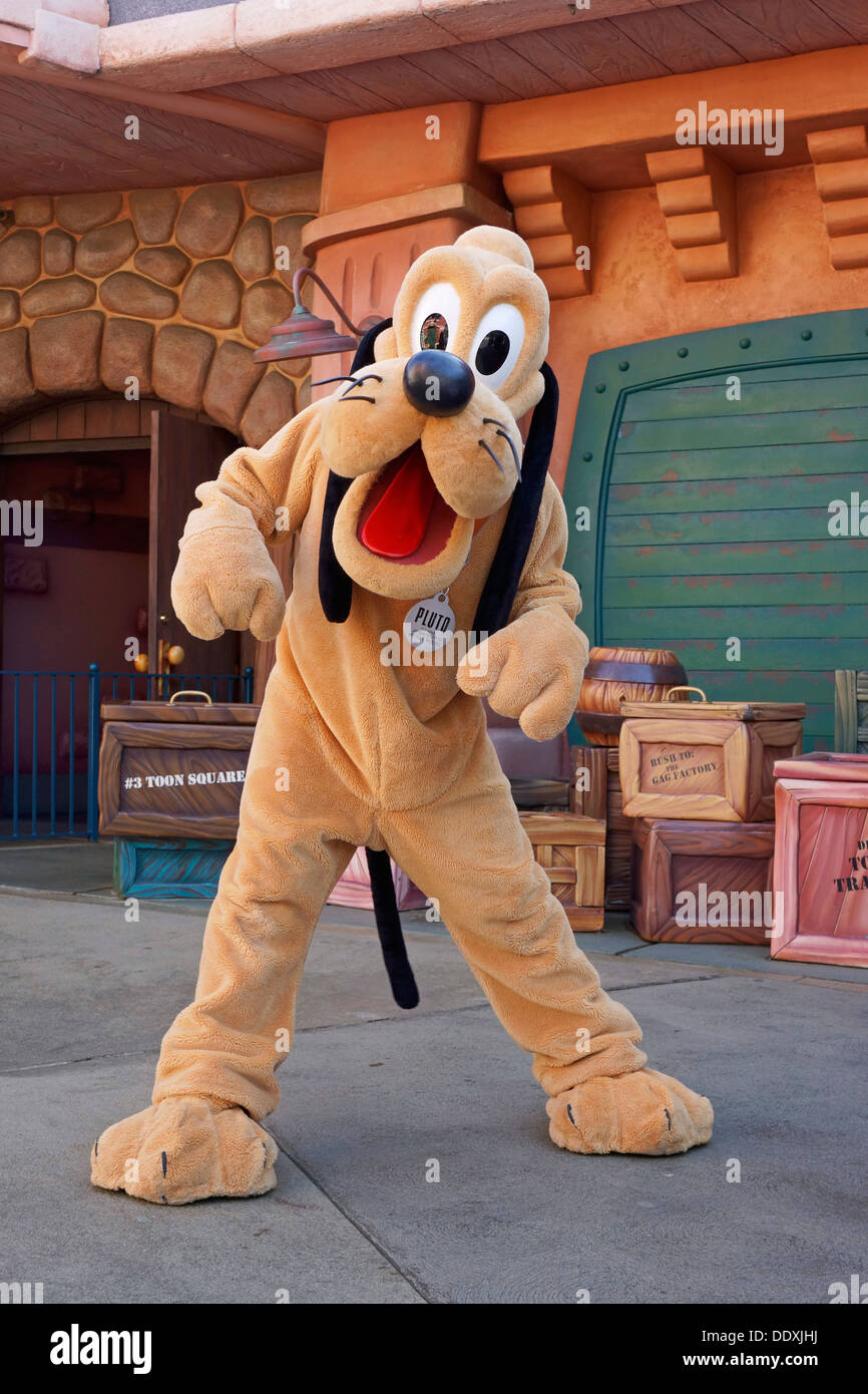 Pluto, Character, Disneyland Resort, Theme Park, Anaheim California Stock Photo