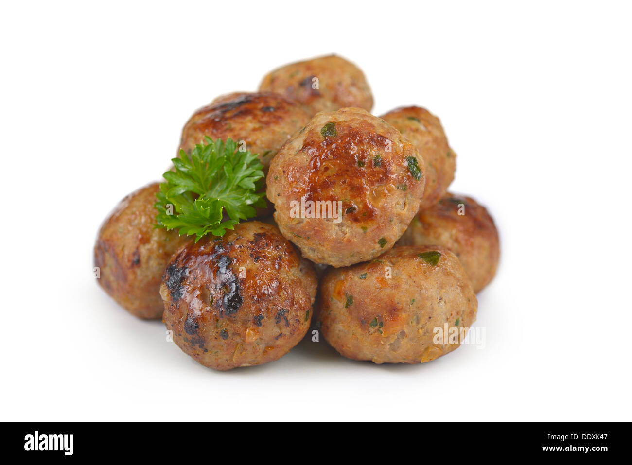 Meatballs, Fried, Cooked, Beef Stock Photo