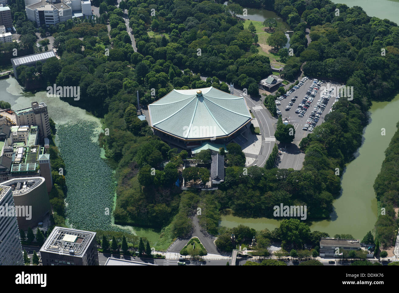 Nippon Budokan: Tokyo, Japan: Aerial view of proposed venue for the 2020 Summer Olympic Games. (Photo by AFLO) Stock Photo
