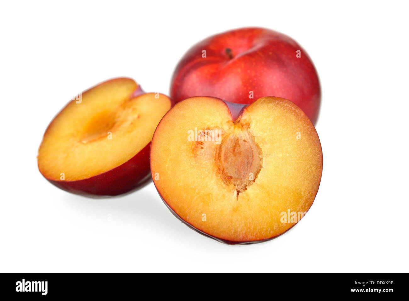 Plums, Plum, Red Stock Photo