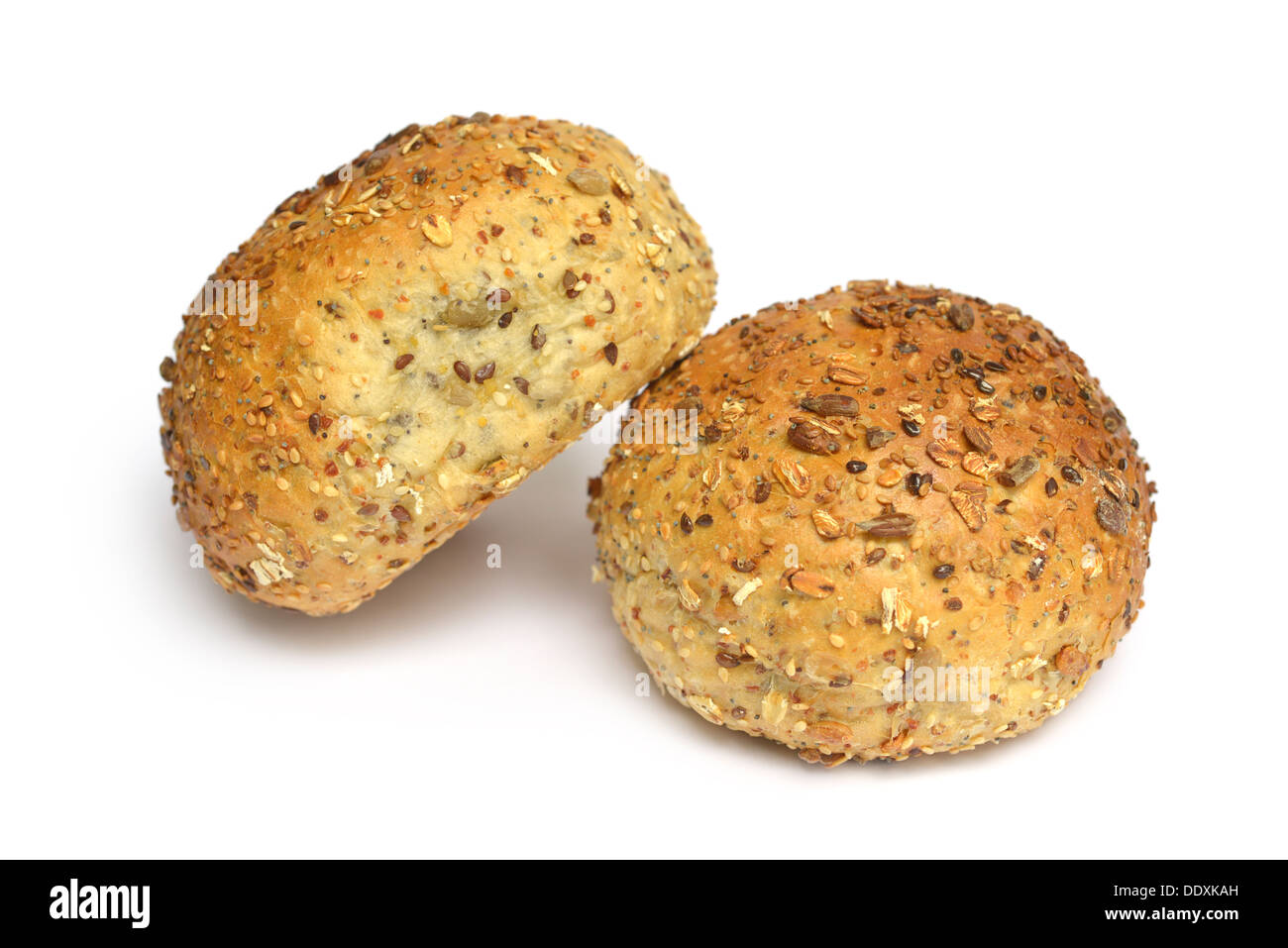 Wholegrain, Multigrain Multi-grain Buns Rolls Stock Photo