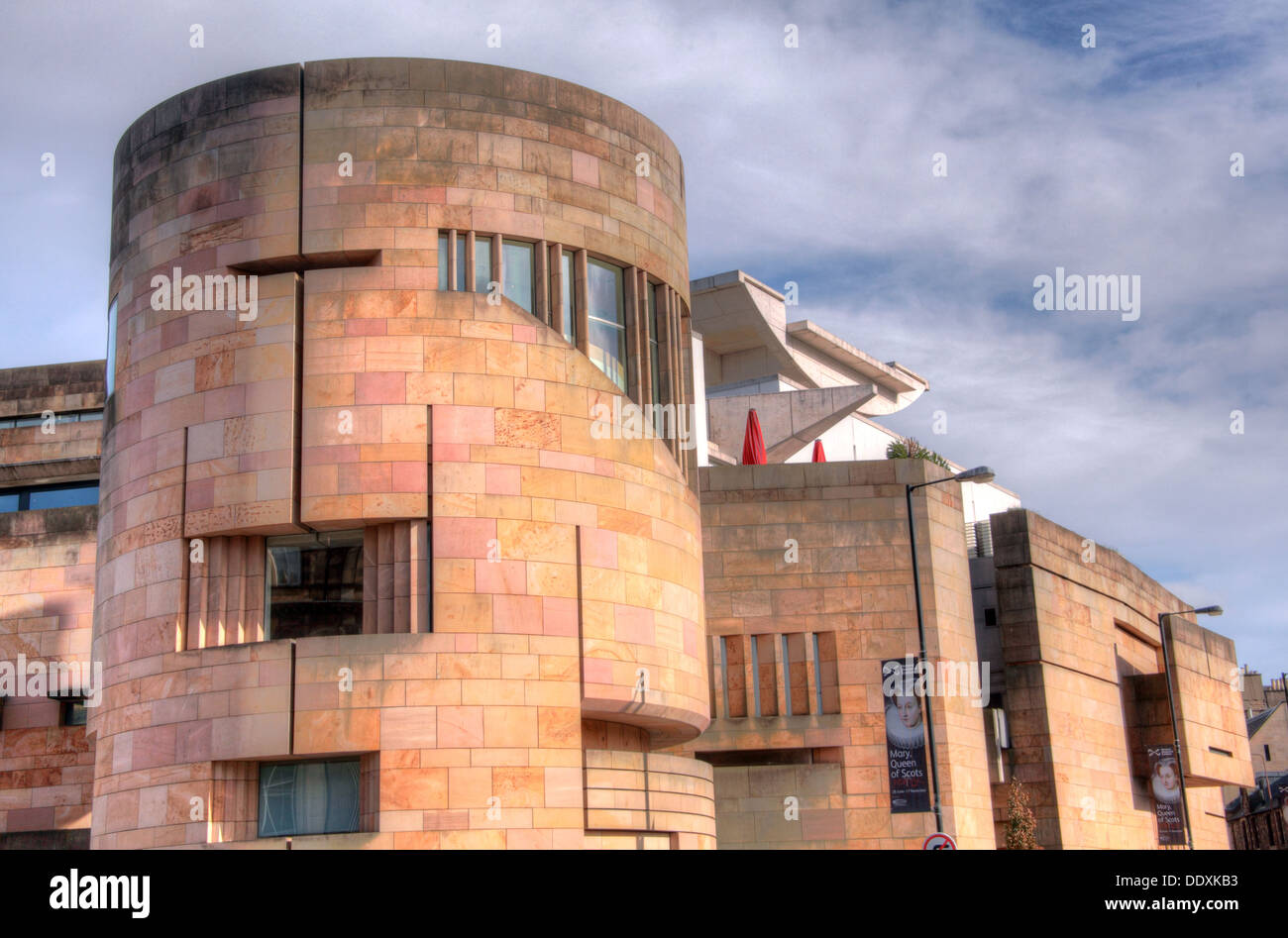 National Museum of Scotland exterior, showing roof terrace, Chambers St Edinburgh city, Scotland UK EH1 1JF Stock Photo