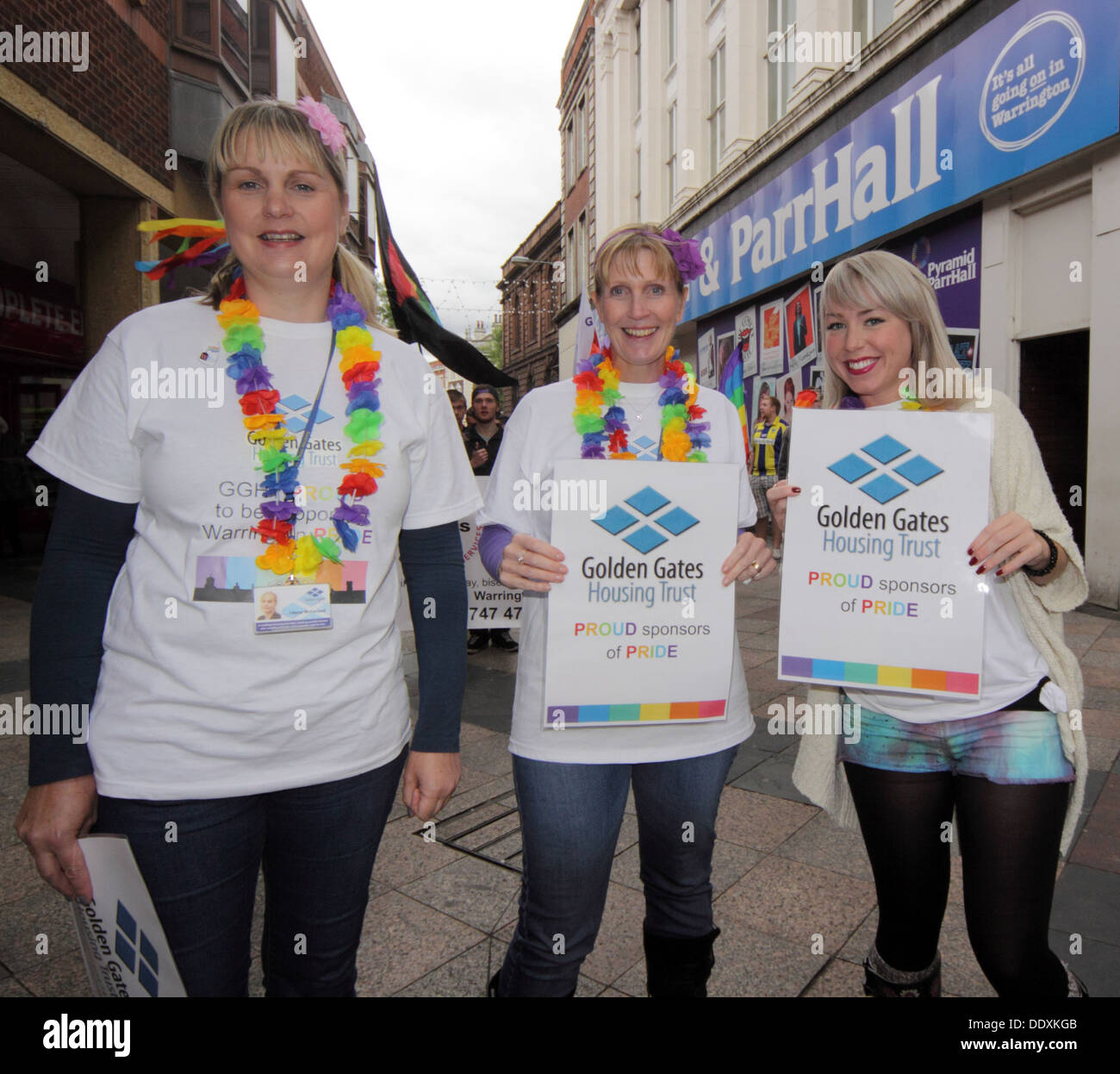 Golden Gates HT ladies at Warrington Pride September 2013 Cheshire England UK WA1 Stock Photo