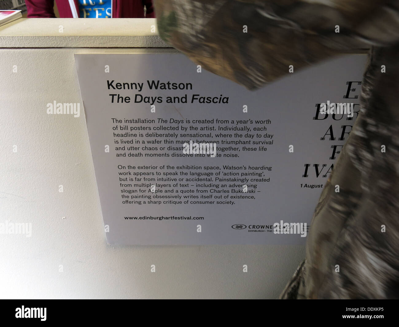 Kenny Watson exhibition 169 Rose St Edinburgh "The Days and Fascia" exhibition,Scotland,UK Stock Photo