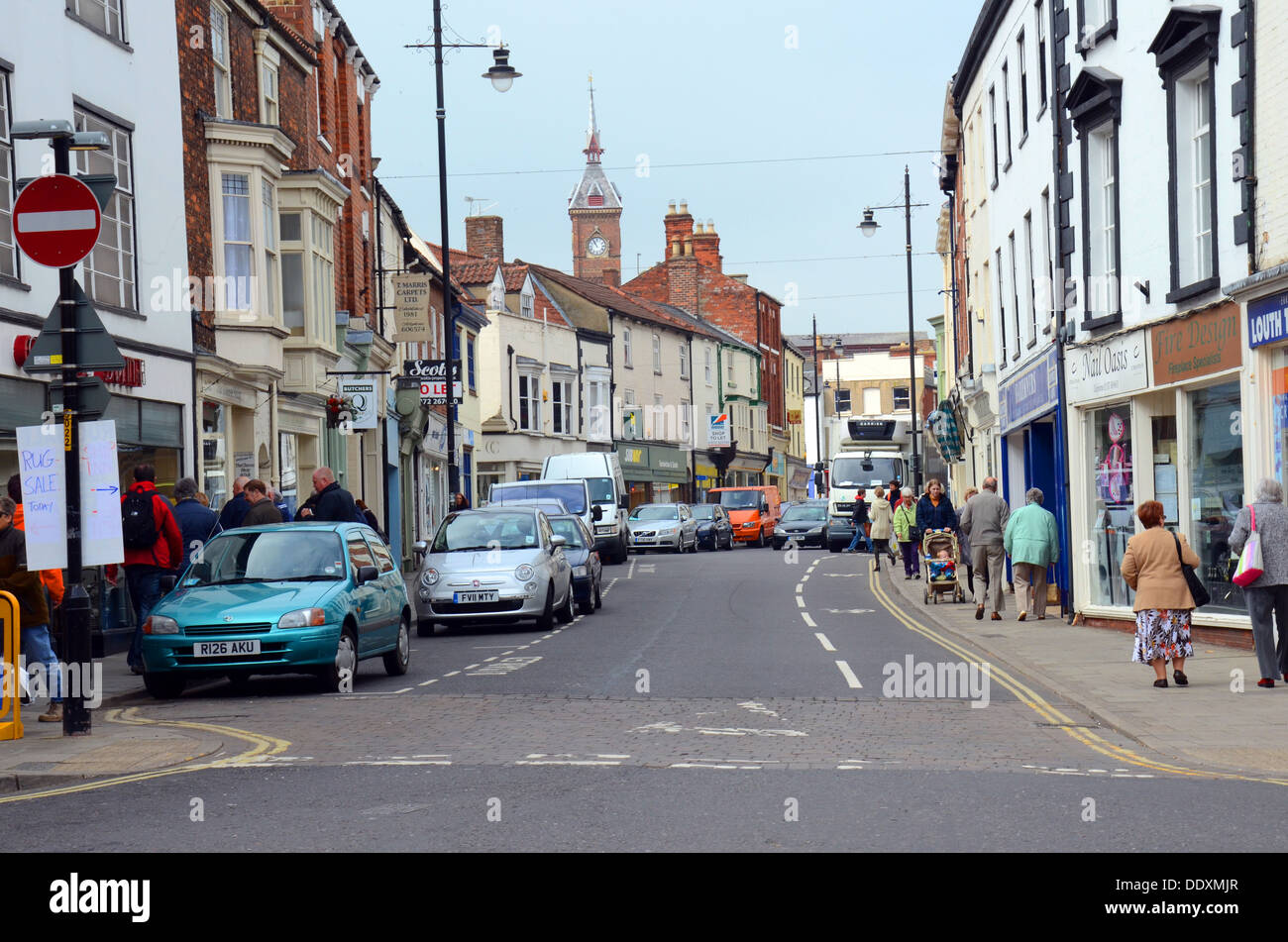 Shops in the Market Town of Louth, Lincolnshire Stock Photo Alamy