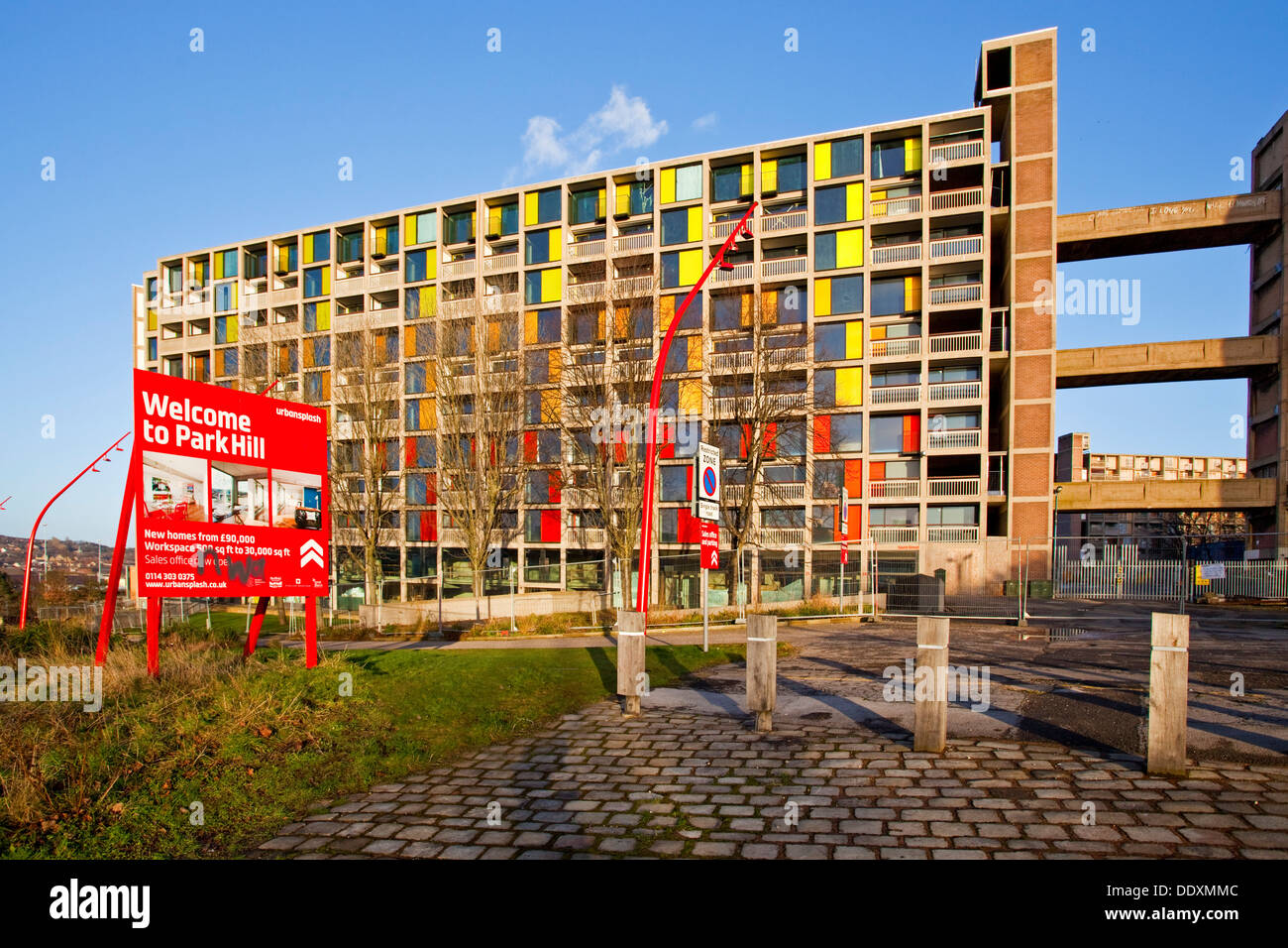 The refurbish Park Hill housing development Sheffield South Yorkshire
